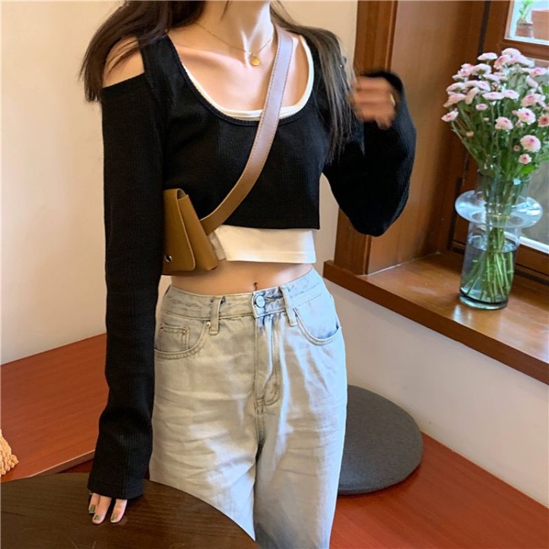 Áo croptop Nữ dài tay Form rộng ULzzang (ảnh thật )