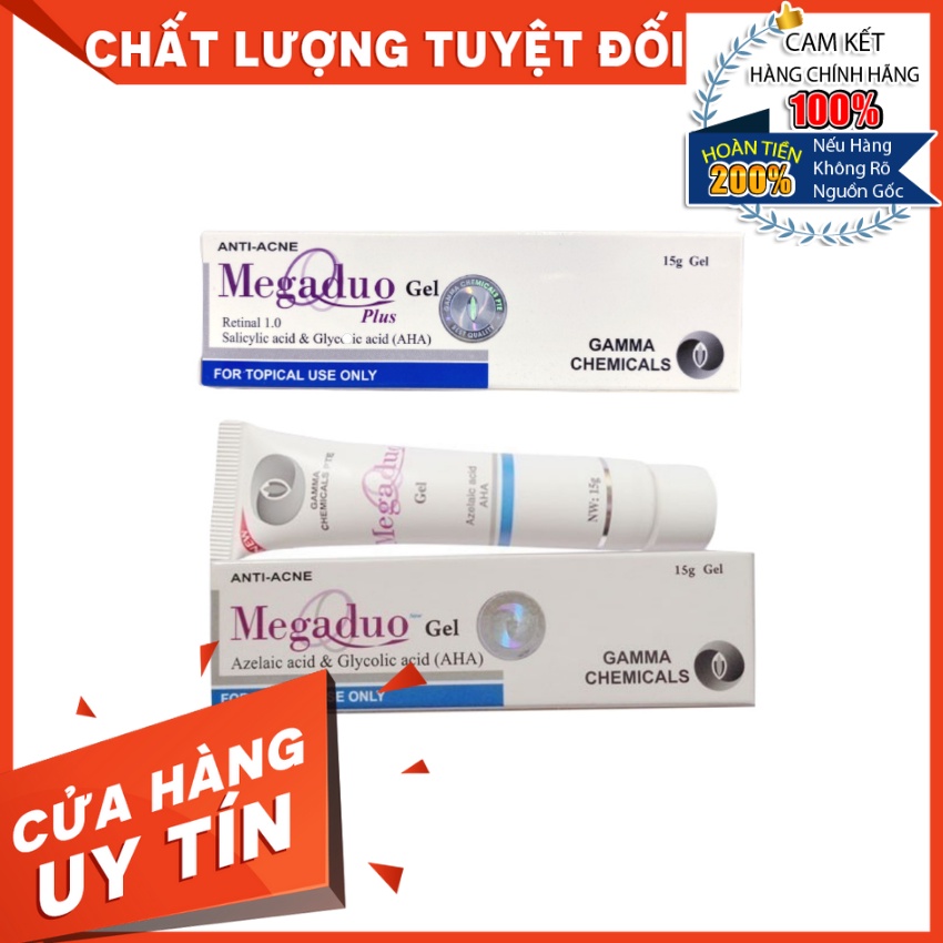 [HÀNG CÔNG TY] Gel Giúp Giảm Mụn Trứng Cá, Mụn Ẩn Và Thâm, Dưỡng Da Gamma Megaduo Plus Gel 15gram