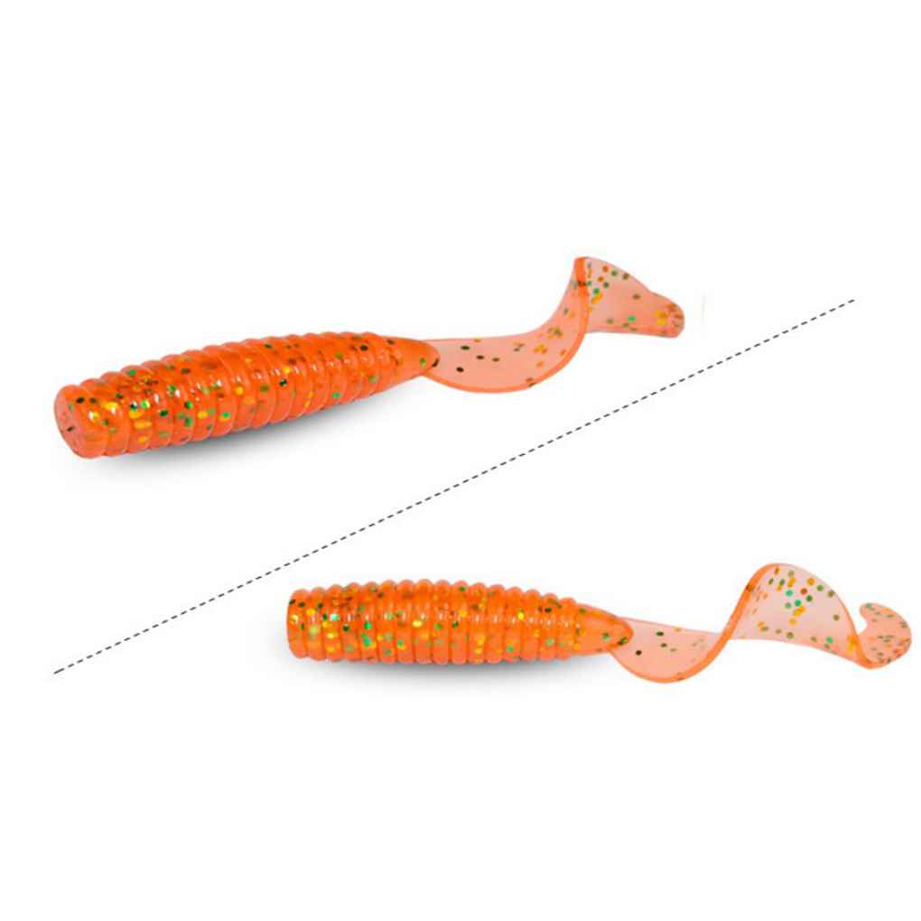[GLOBAL] 12pcs/set Fishing Lure 45mm 1 2g Grub Artificial Panfish Crappie Trout Crankbait Soft Bait Fishing Lure Worm