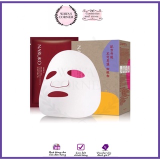 (CHÍNH HÃNG - ĐÀI LOAN) NARUKO MẶT NẠ Ý DĨ NHÂN ĐỎ SE KHÍT LỖ CHÂN LÔNG RAW JOB'S TEARS PORE MINIMIZING HỘP 10MIẾNG