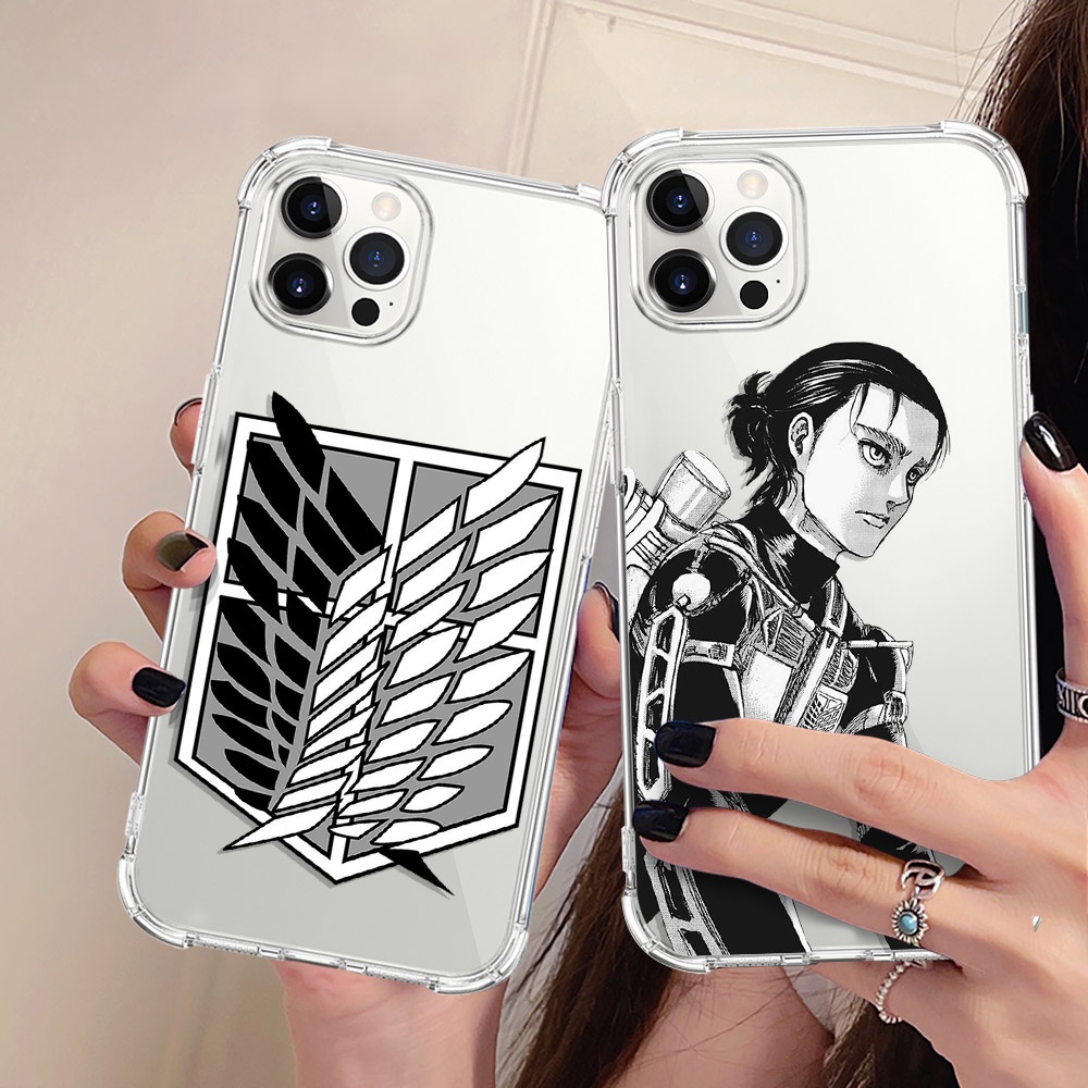 Ốp Điện Thoại Dẻo Họa Tiết Hoạt Hình Attack on Titan Cho iPhone 13 12 11 Pro Max lPhone 7 8 Plus XS Max