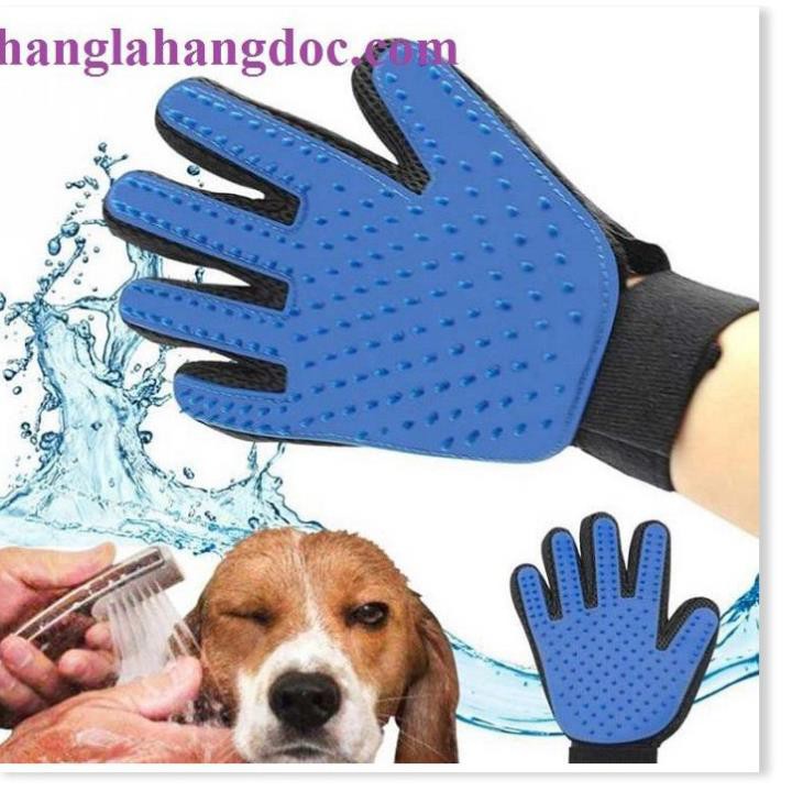 Hanpet.GV- Găng tay chải lông, lấy lông rụng cho chó mèo (TAY PHẢI ) (- 350) Gang tay siêu dính lông thú cưng / nhặ