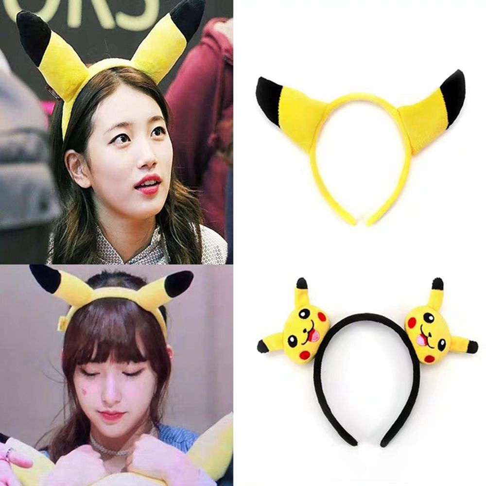 Băng đô hình Pikachu nhồi bông dễ thương dùng cài tóc/làm quà tặng