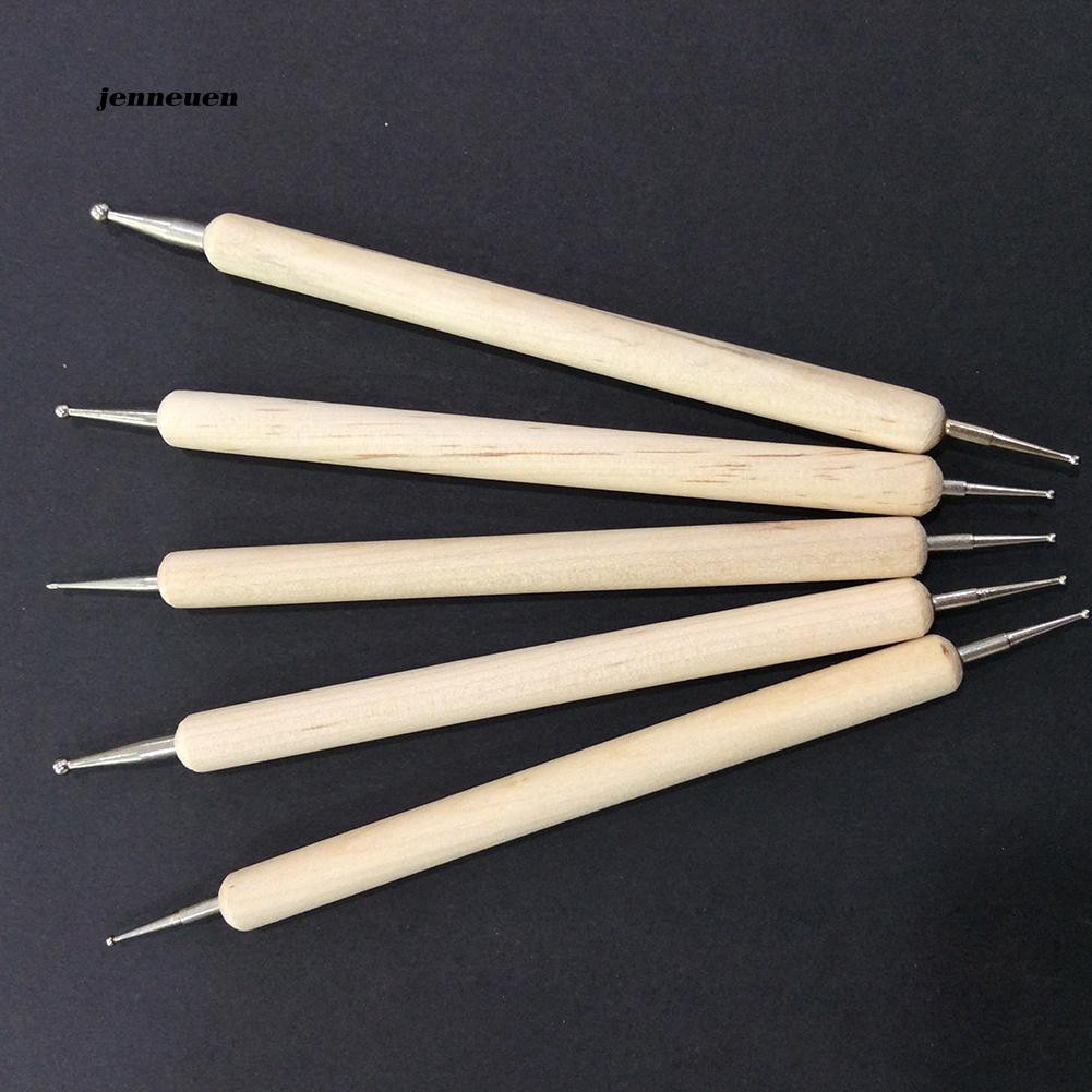 Set 5 bút chấm móng 2 đầu nghệ thuật trang trí móng đẹp mắt