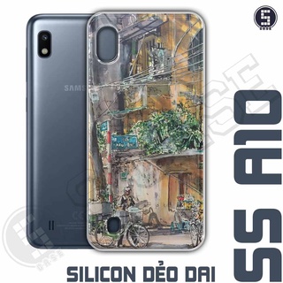 Ốp điện thoại Samsung A10 Dẻo Chống Shock Nhiều Mẫu Tuyển Tập 13 Phố Cổ Sơn Dầu A1502-CL13