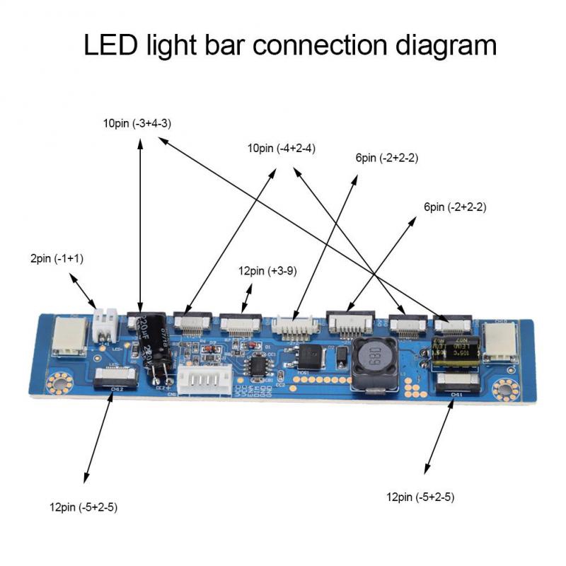 Bo mạch tăng điện áp 10-28V thủ công cho đèn LED đa giao diện kích thước 15-24 inch