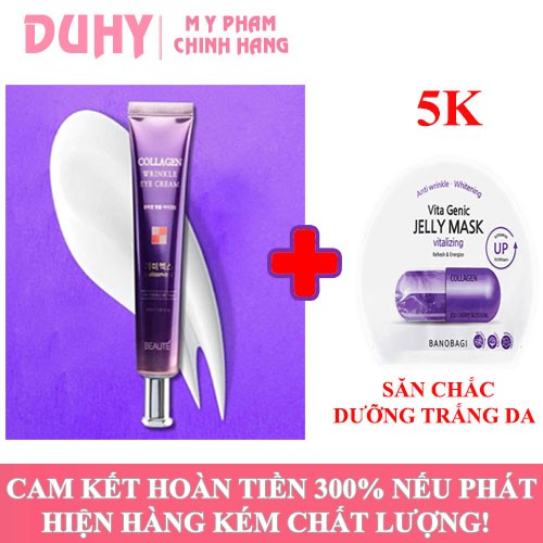 Kem dưỡng mắt 💖𝙁𝙍𝙀𝙀 𝙎𝙃𝙄𝙋💖 Kem dưỡng mắt Collagen Wrinkle Eye Cream Melasma-x Beaute