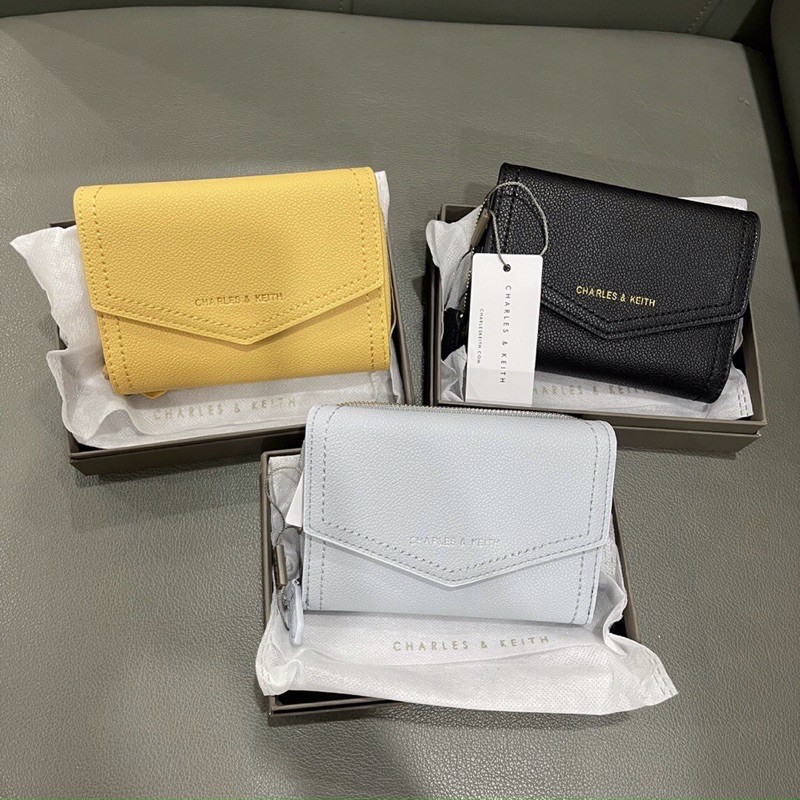 Ví Nữ CNK Bì Thư Chất Dạ Hạt Sần Fullbox Đủ Màu Envelope Short Wallet