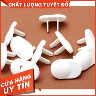 Combo 10 nút bịt ổ điện chống giật cách điện an toàn cho bé nắp lắp che đậy đóng cắm gắn 2 chân lỗ 1 3 4 5.