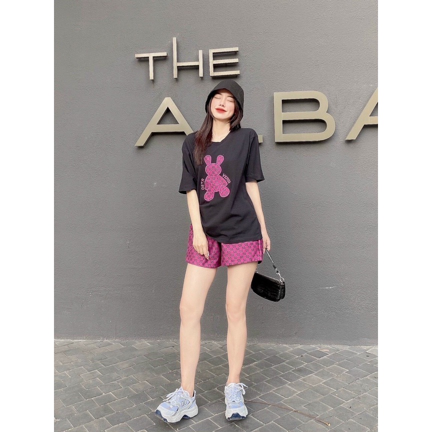Set đồ bộ nữ đi chơi dạo phố đồ bộ thun mặc nhà họa tiết trẻ trung năng động chất liệu cao cấp.