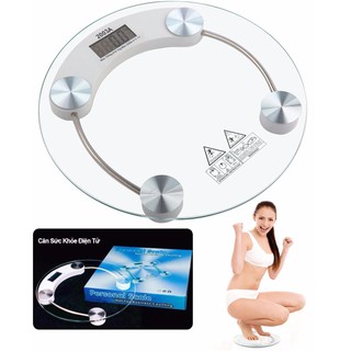 ❤️ CÂN SỨC KHỎE ĐIỆN TỬ 150KG MẶT KÍNH CƯỜNG LỰC TRÒN