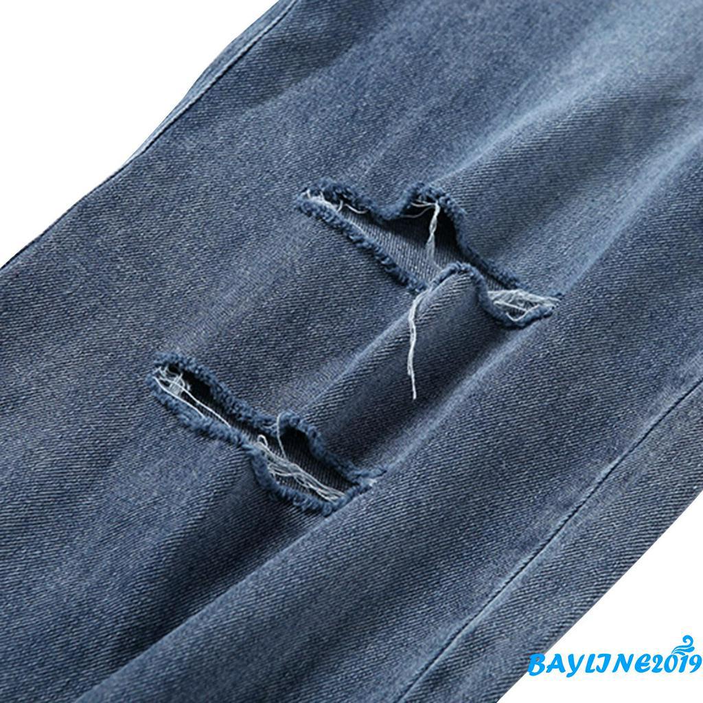 Quần Jeans Nữ Rách Gối Thời Trang Cá Tính