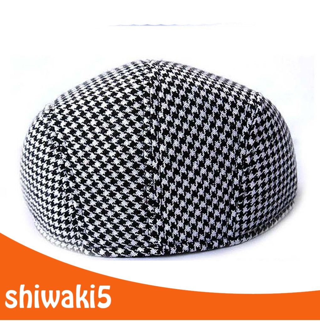 Mũ Beret Họa Tiết Houndstooth Cho Bé Trai Và Bé Gái