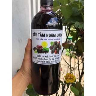 Sirô dâu tằm Đà Lạt chai 1 Lít, Nước cốt dâu tằm tươi ngon