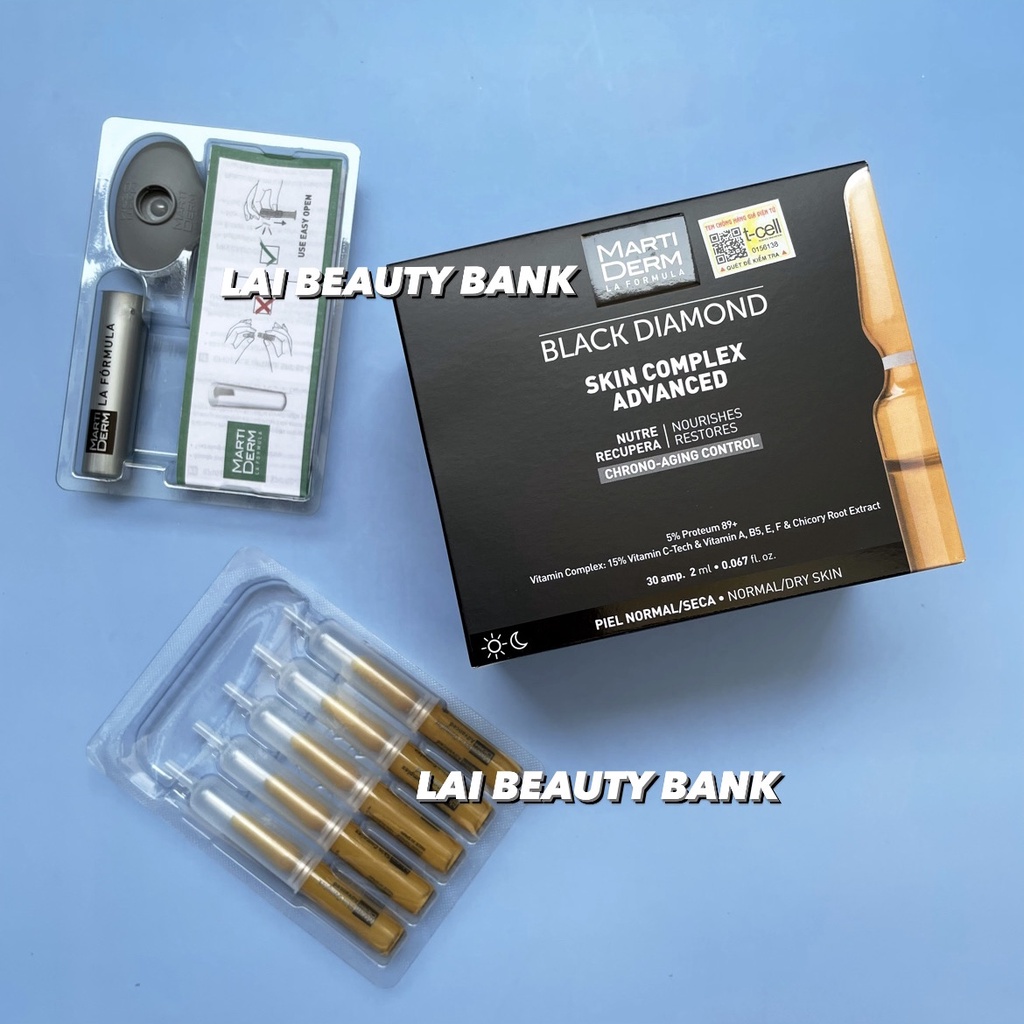 [TÁCH LẺ 2ML/ỐNG] Ampoule 15% VitC LAA trẻ hóa, làm sáng da, dưỡng căng mịn MartiDerm Black Diamond | BigBuy360 - bigbuy360.vn