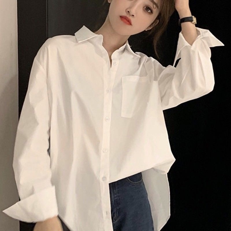 Áo Sơ Mi Nữ Dài Tay Cổ Bẻ Thời Trang Hàn