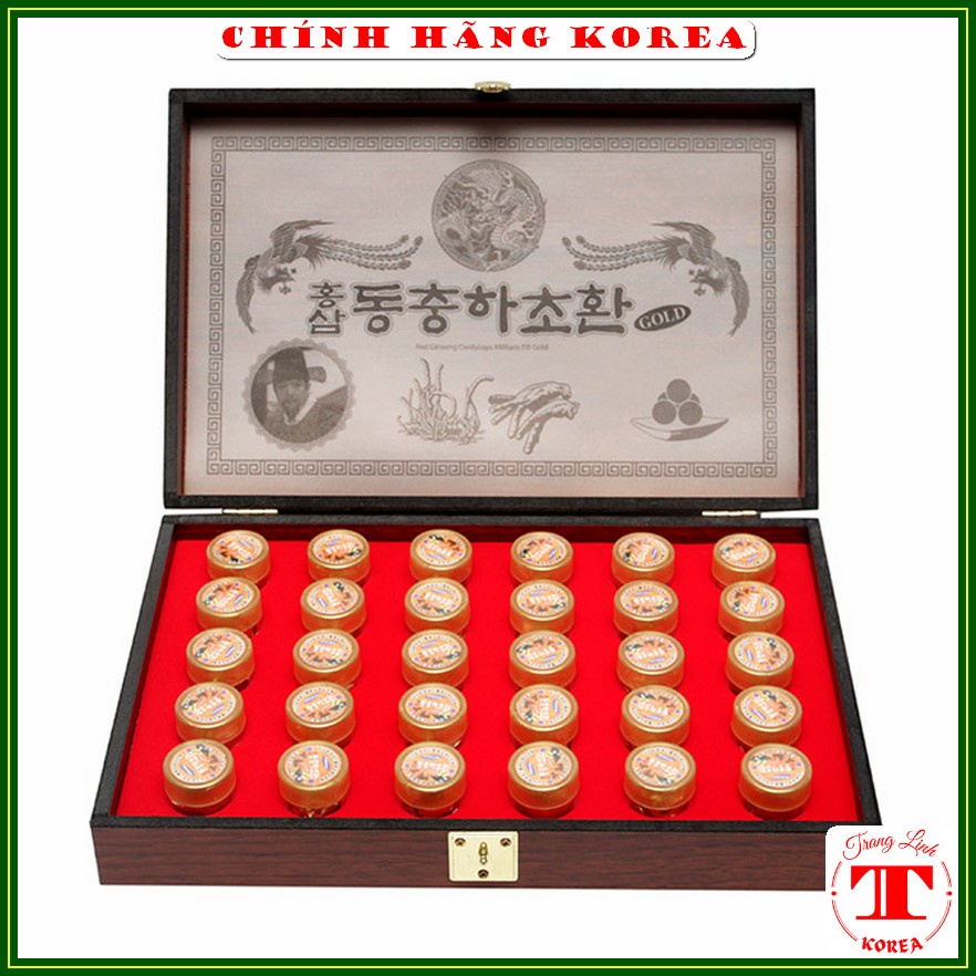 Đông trùng hạ thảo - Hồng sâm hoàng đế thượng hạng, hộp 30 viên - Tăng đề kháng, sức khỏe, phòng ung thư - tranglinh