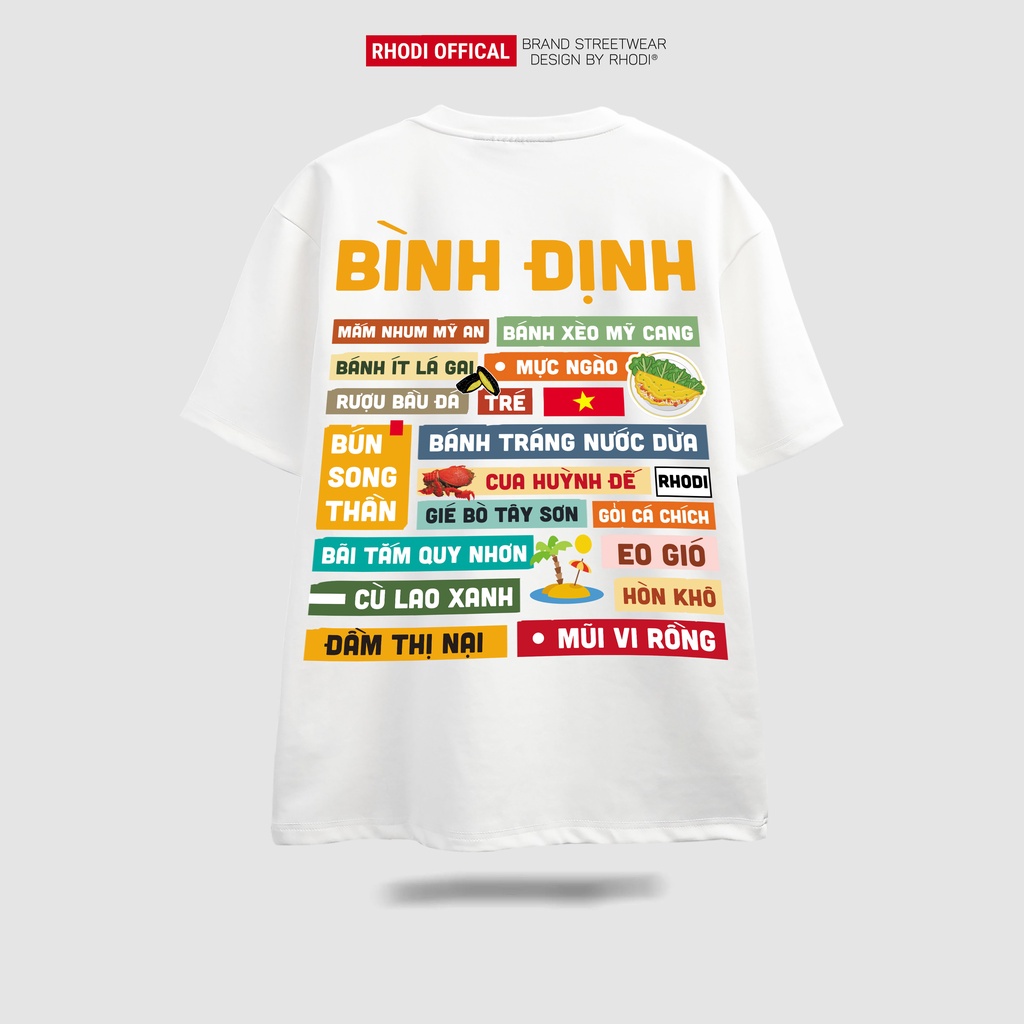 Áo thun local brand RHODI phông cổ tròn tay lỡ unisex nam nữ thế hệ genz Bình Định