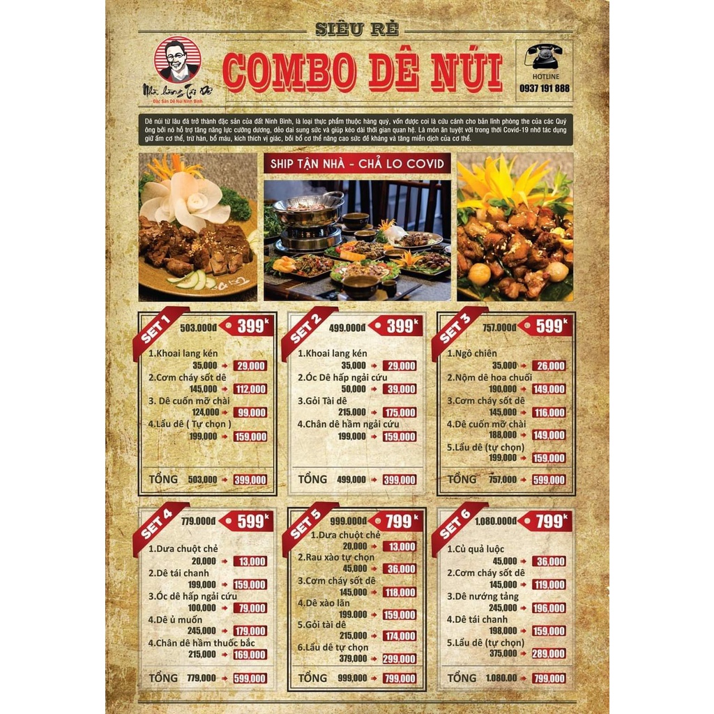 Menu giấy kraf cho quán coffee -In Bạch Dương