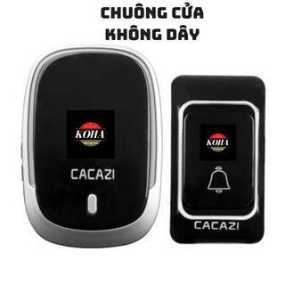 Chuông cửa không dây cao cấp CACAZI cực tốt - 36 Kiểu chuông báo khách - Nút nhấn sang trọng kín nước.