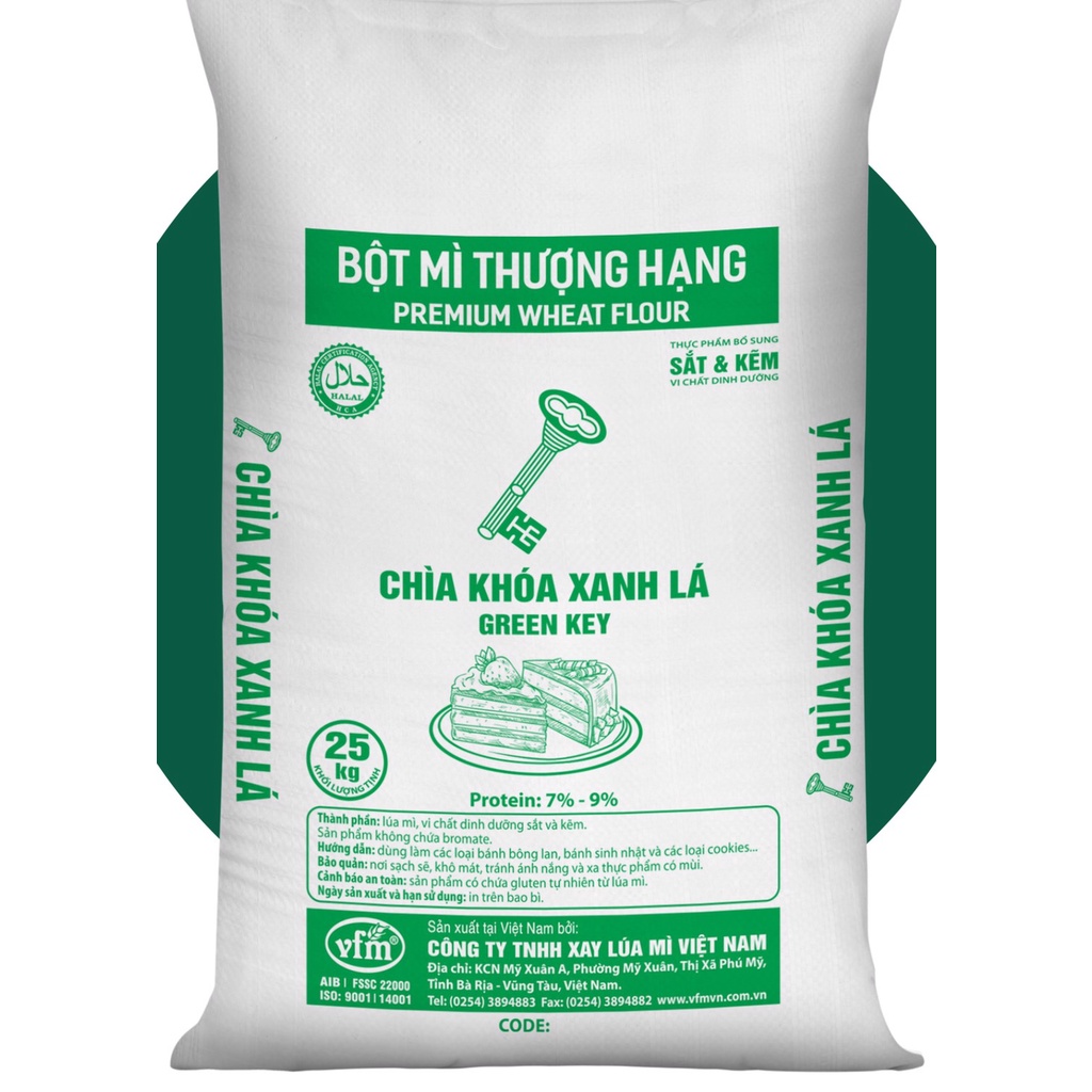 Bột mì chìa khóa xanh lá