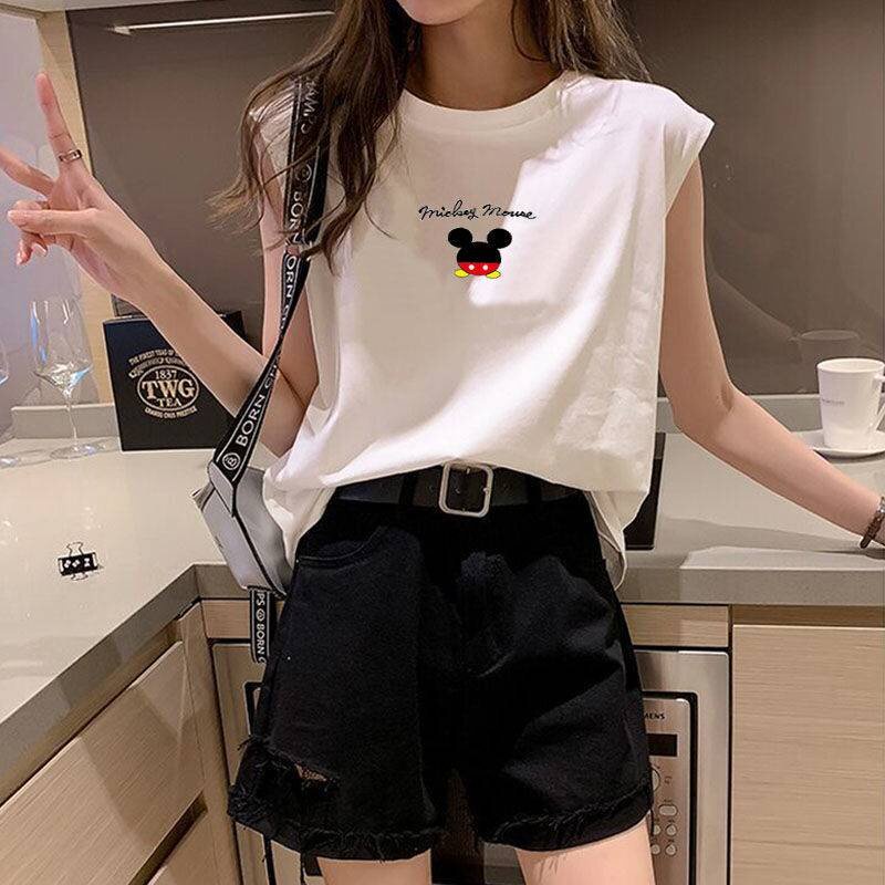 Áo Thun Tay Ngắn Dáng Rộng In Hoạt Hình Thời Trang Hè Cá Tính Cho Nữ