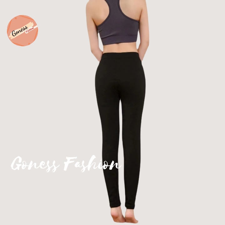 Quần legging nữ Goness dài cạp cao lót bông giữ nhiệt leggin thun ôm bó vải dày dặn bigsize Q21