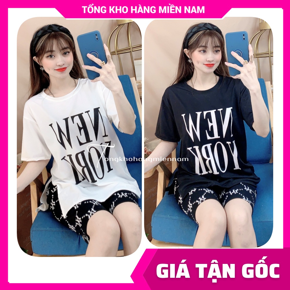 Đồ bộ nữ mặc nhà phom 55kg chất thun mềm mịn in hình bò sữa in hình hoạt hình in chữ dễ thương TP90 TP88
