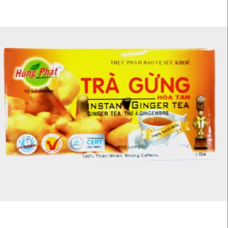 TRÀ GỪNG HOÀ TAN HÙNG PHÁT( 10 gói x 10g )