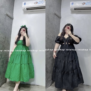 SET MAXI ĐI BIỂN NHÚN XÒE [ TNT SHOP BIGSIZE 60KG 90KG ]