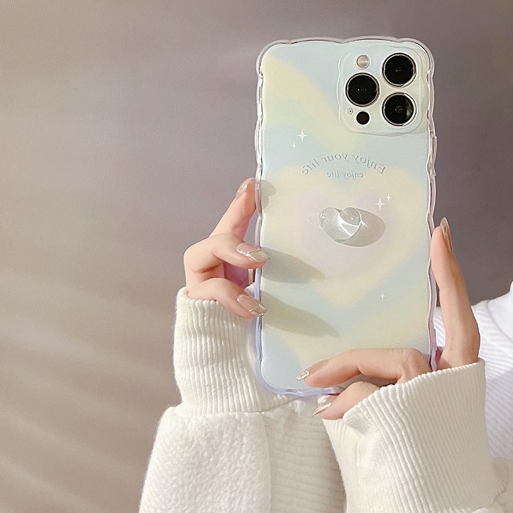 Ốp Điện Thoại TPU Mềm Trong Suốt Chống Sốc Họa Tiết Trái Tim 3D Cho iPhone 11 12 13 Pro max mini XS max xr 7 8 se2020 plus