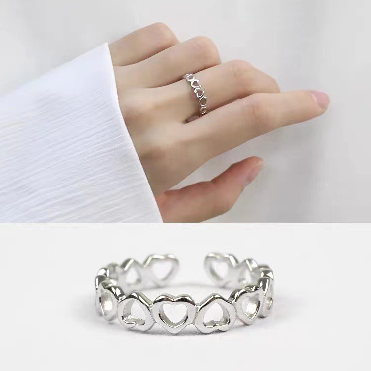 Nhẫn Bạc 925 Hình Trái Tim Thời Trang Dành Cho Nữ