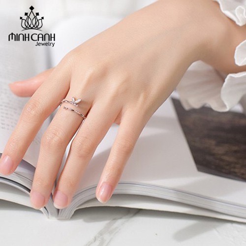 Nhẫn Bạc Nữ Hình Đốt Trúc Dạng Freesize Bạc Ý S925 - Minh Canh Jewelry