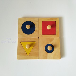Bộ xếp hình cơ bản - montessori