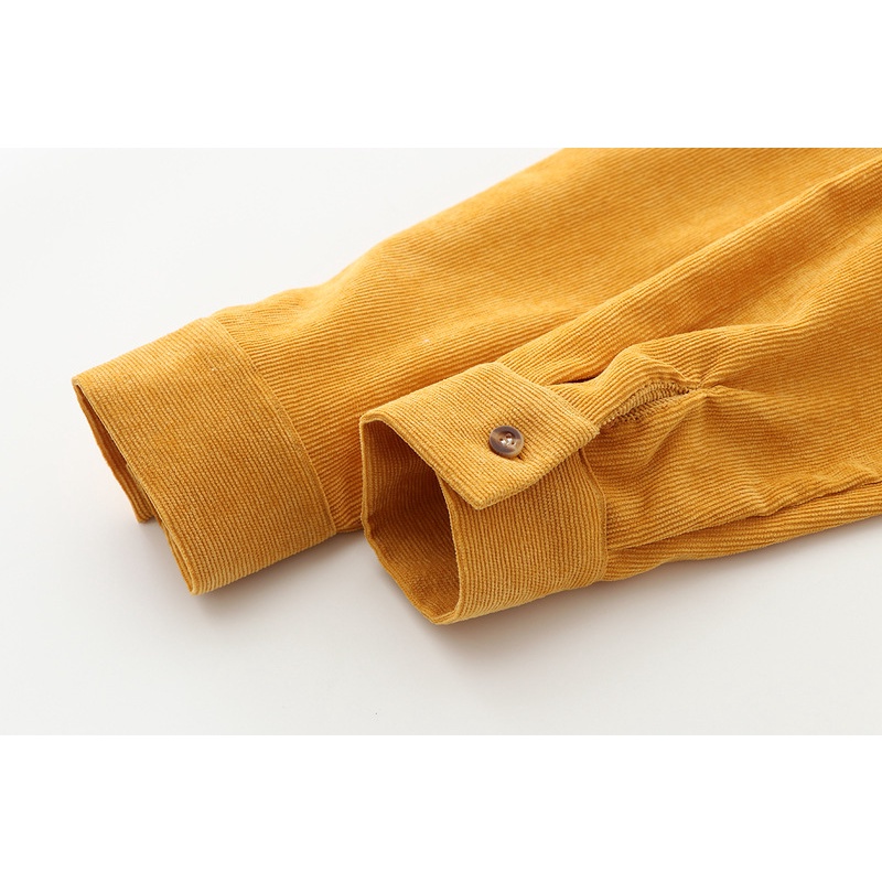 Áo Sơ Mi Nhung Tay Dài Cài Khuy Thời Trang Xuân Thu Màu Sắc Đơn Giản 2022 Dành Cho Nữ