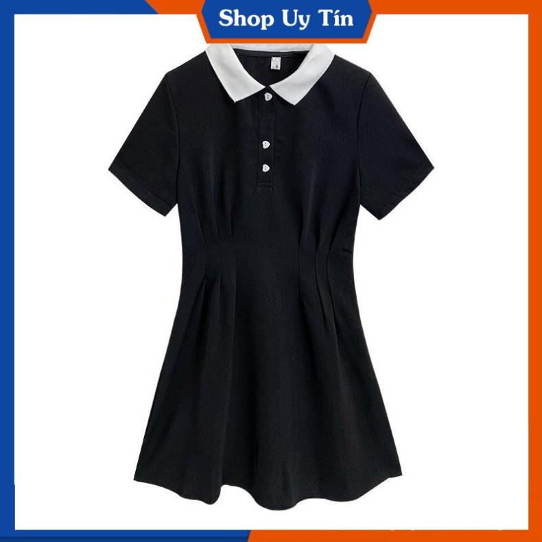 Váy Polo Nữ  Dáng Suông Cao Cấp Đầm Thun Ôm Body Đi Dự Tiệc Cưới Công Sở Đi Chơi Hàn Quốc Sang Trọng VD037 | BigBuy360 - bigbuy360.vn