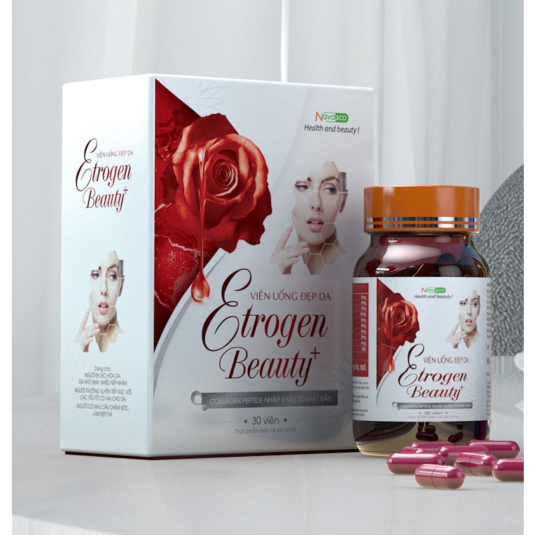 ✅ Viên uống đẹp da tăng cường sinh lý nữ Etrogen Beauty+ viên uống trắng da glutathione ever collagen