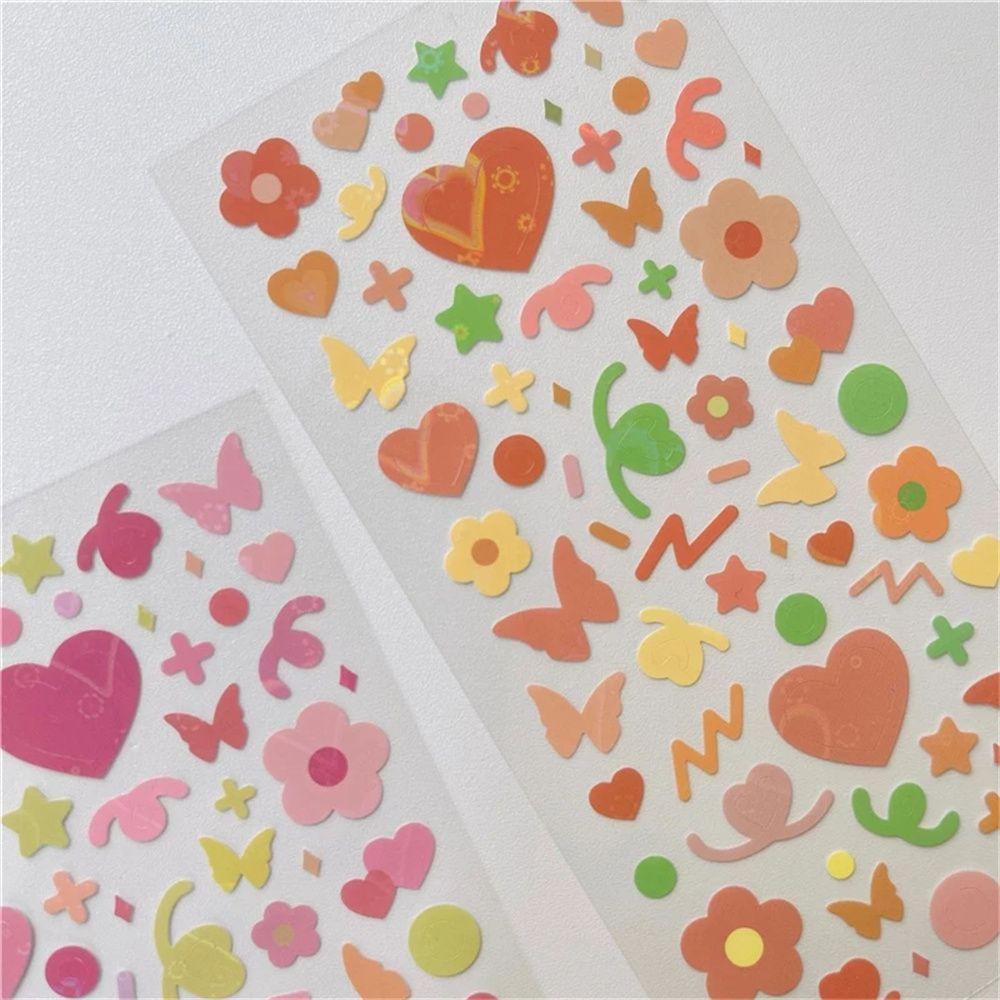 Sticker Dán Trang Trí Sổ Tay Hình Hoa Và Bướm DIY