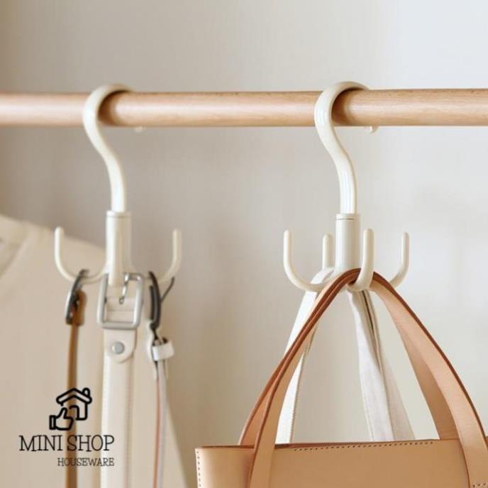 Combo 20 Móc Treo Đồ Cao Cấp Bằng Nhựa Có 4 Chấu ( 4 Nhánh) Tiện Lợi Xoay 360 Độ