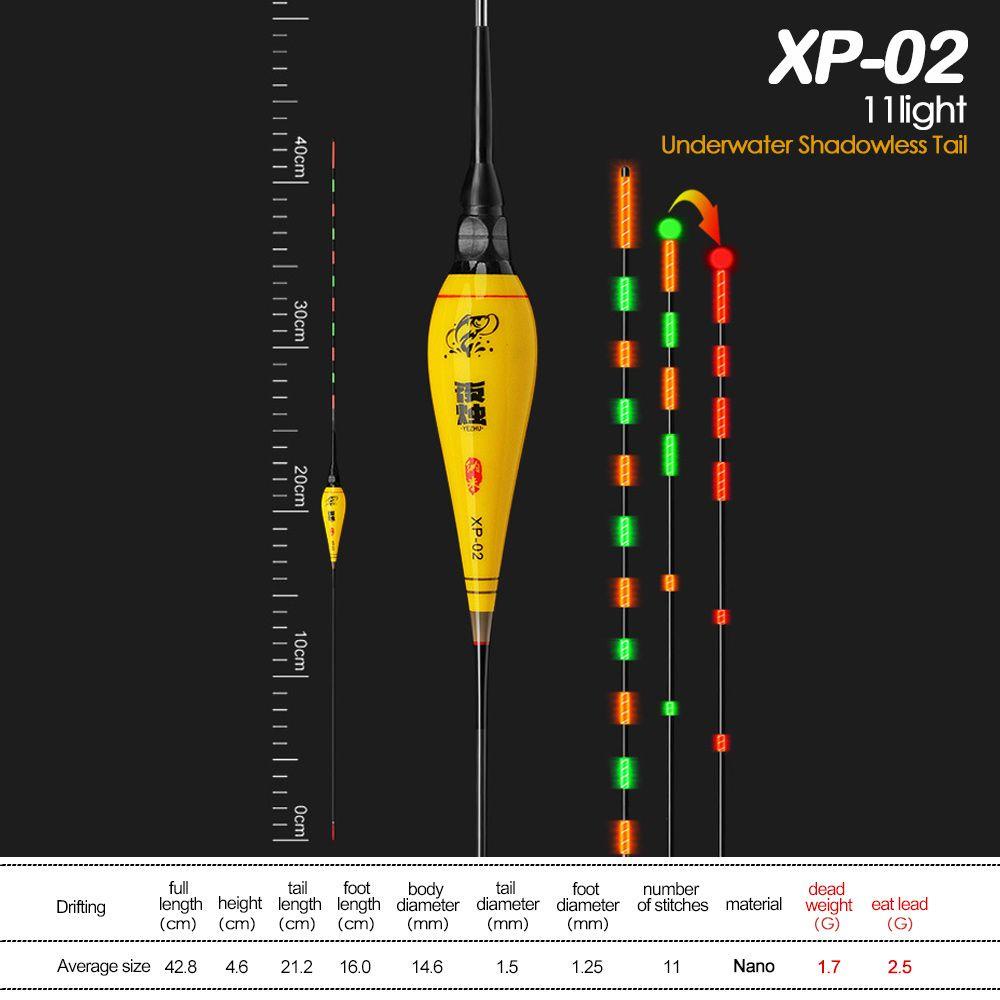 ZAIJIE24 Phao Câu Cá Có Đèn LED Thay Đổi Màu Sắc
