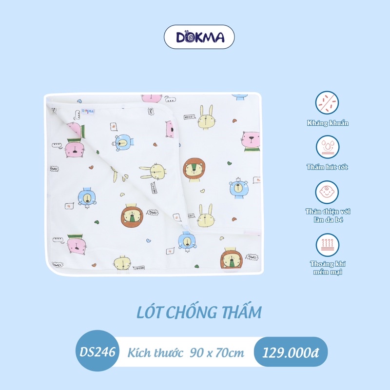 Lót chống thấm 3 lớp cotton Dokma