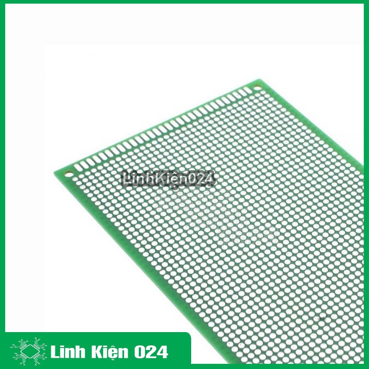 Phíp Đồng Đục Lỗ 2 Mặt PCB Xanh Dày 1.6mm - 9x15cm