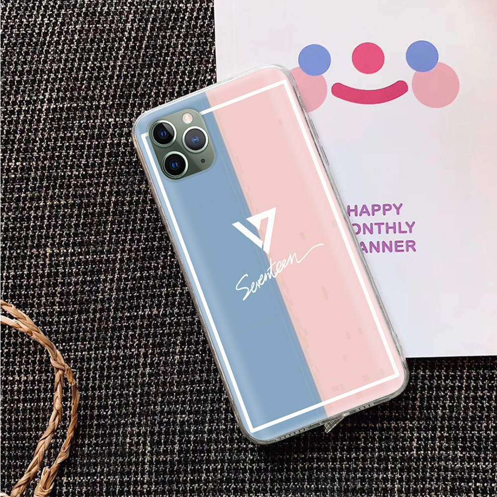 Ốp Điện Thoại Mềm Trong Suốt Hình SEVENTEEN Cho iPhone 7 6S 6 5 XR 11 5S 8 Max SE Pro Plus Va79