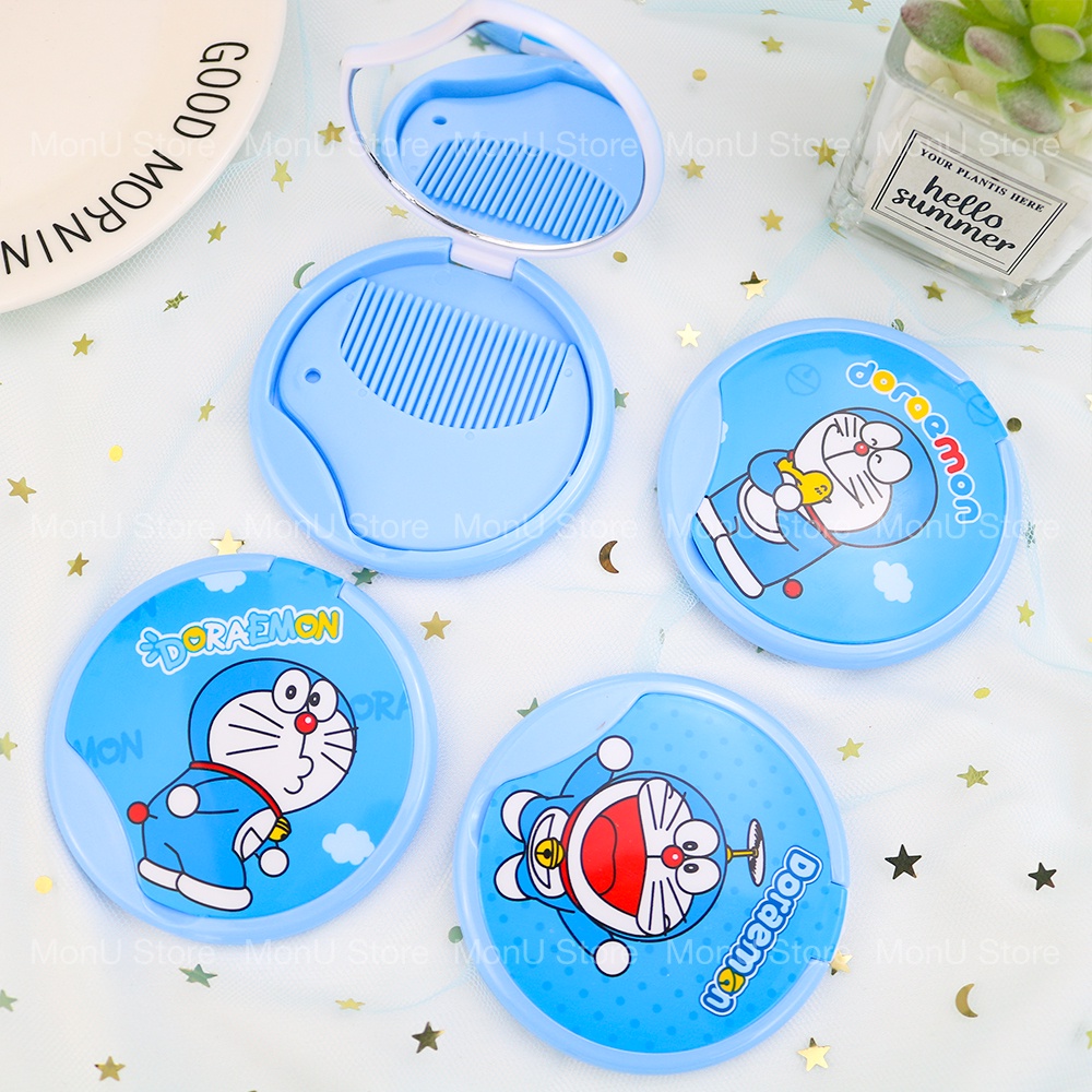 Gương kèm lược DORAEMON DOREMON tròn dễ thương cute MON0313 TooYoo