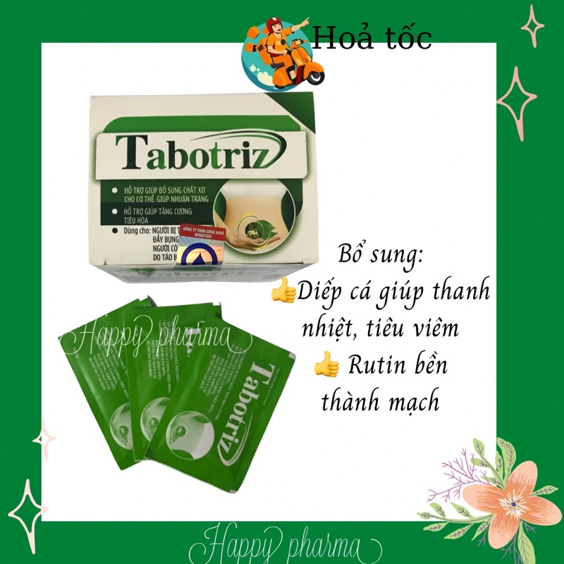 TABOTRIZ - Chất xơ hoà tan cho người bị táo bón, trĩ