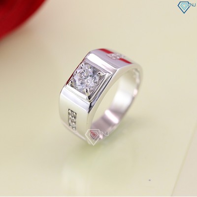 Nhẫn nam bạc 925 mặt đính đá đẹp giá rẻ NNA0030 - Trang Sức TNJ