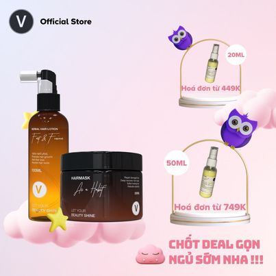 Combo 7 Phục Hồi Hư Tổn và Kích Mọc Tóc, cho mái tóc khỏe *gồm Ủ Phục Hồi As A Habit và Xịt Kích Mọc Fast của Vyvyhair