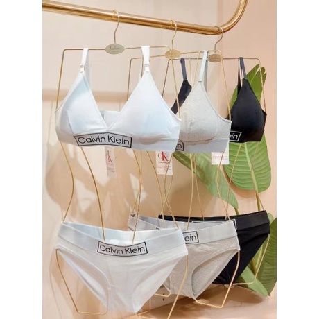 Bộ Áo Ngực Tam Giác + Quần Lót In Nổi Biểu Tượng Cảm Xúc