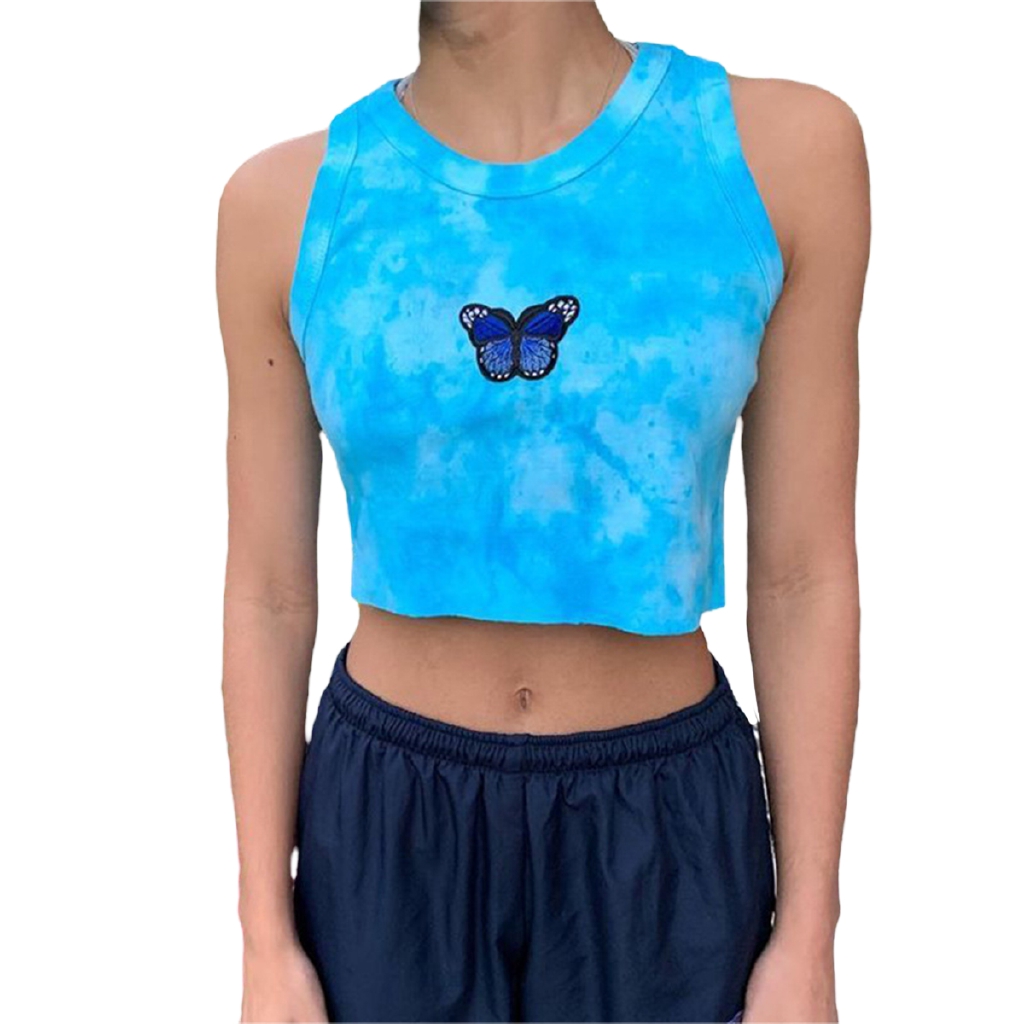 Áo Nữ Không Tay Thêu Hình Bướm Thời Trang | BigBuy360 - bigbuy360.vn