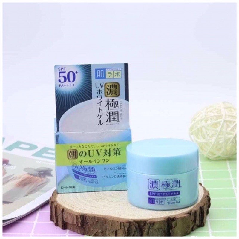 Kem Dưỡng Hadalabo 7 in 1 UV White Gel SPF 50+  Nhật Bản Dưỡng Ẩm Dưỡng Da Chống Nắng Thay Thế 7 Bước Trang Điểm